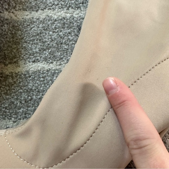 Fashion Nova Nude Stretch Calf High Heel Boots - Picture 3 of 7